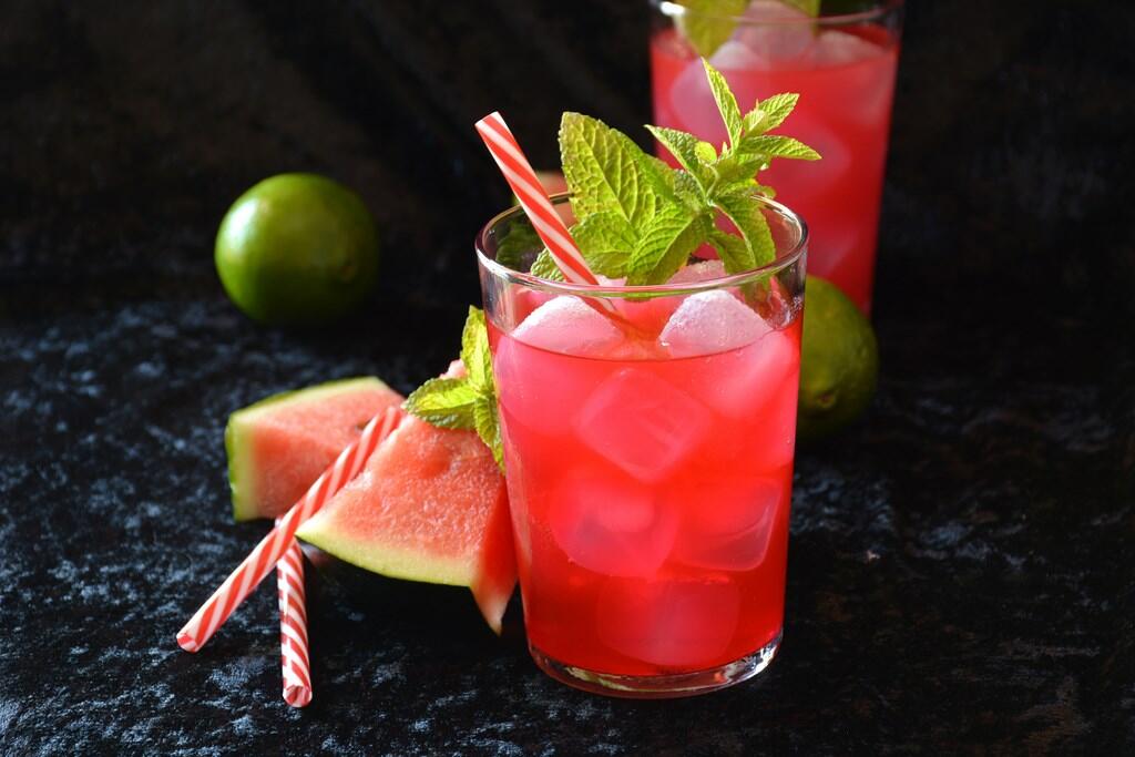 Watermelon with mint